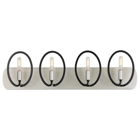 Varaluz Eliptico 4-Lt Bath - Silverado/Black 316B04SOBL